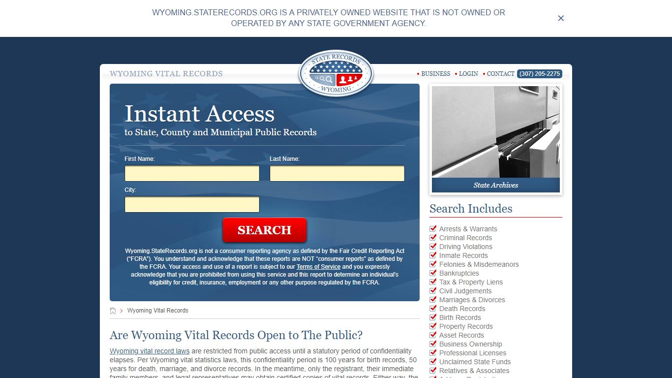 Wyoming Vital Records | StateRecords.org